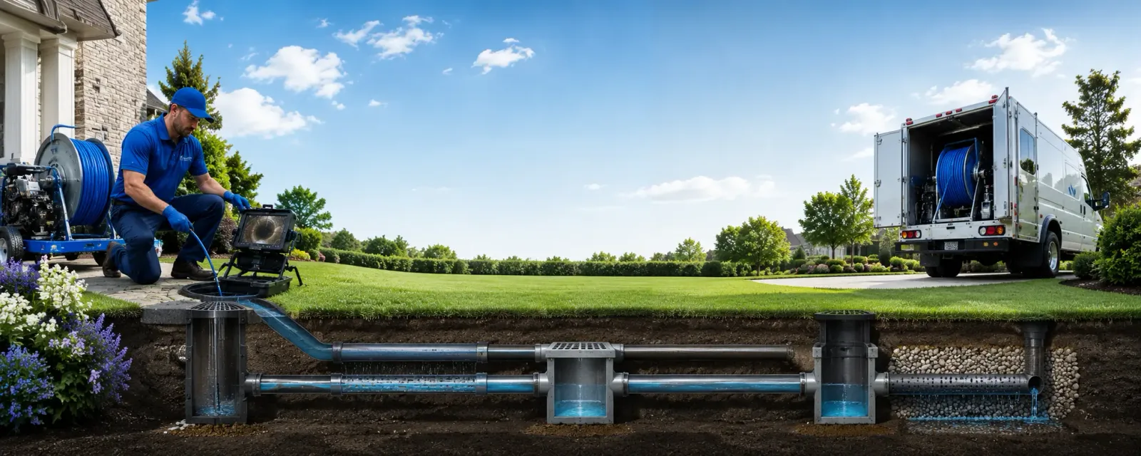 Outdoor drain cleaning information for Middle Island, NY